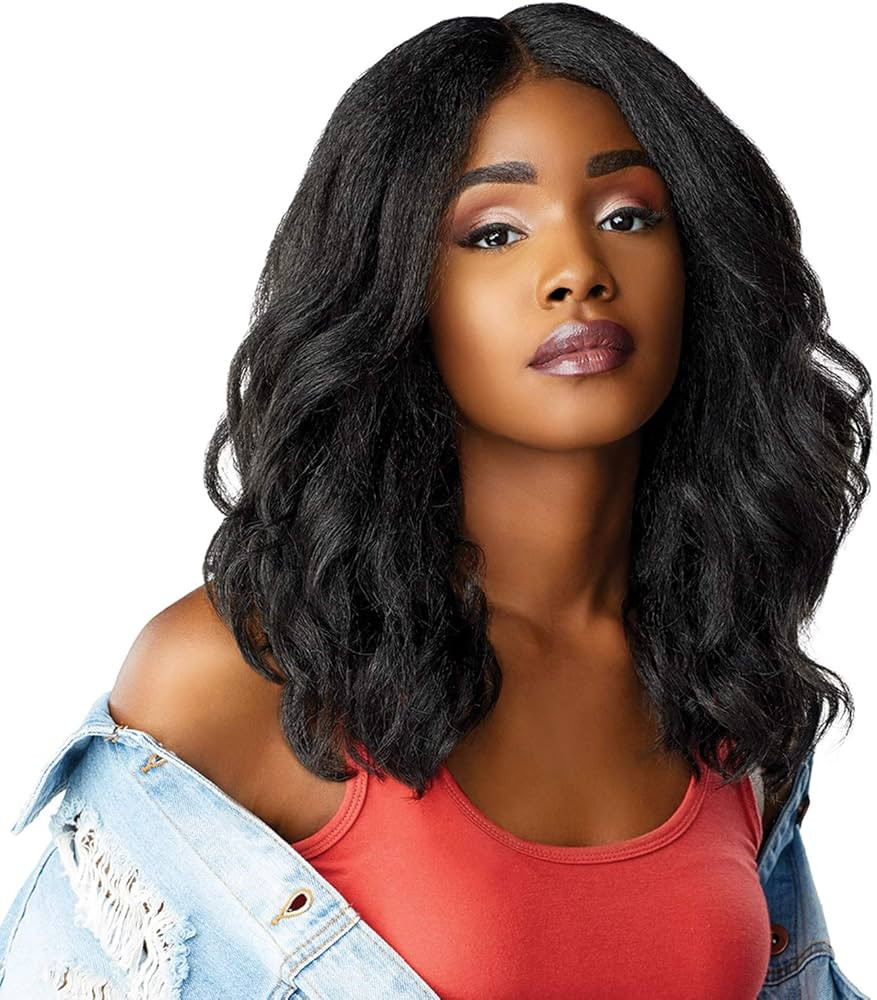 Sensationnel lace front wig - lace front edge born stunna curls kinks & co ls3002 (1B) | Amazon (US)
