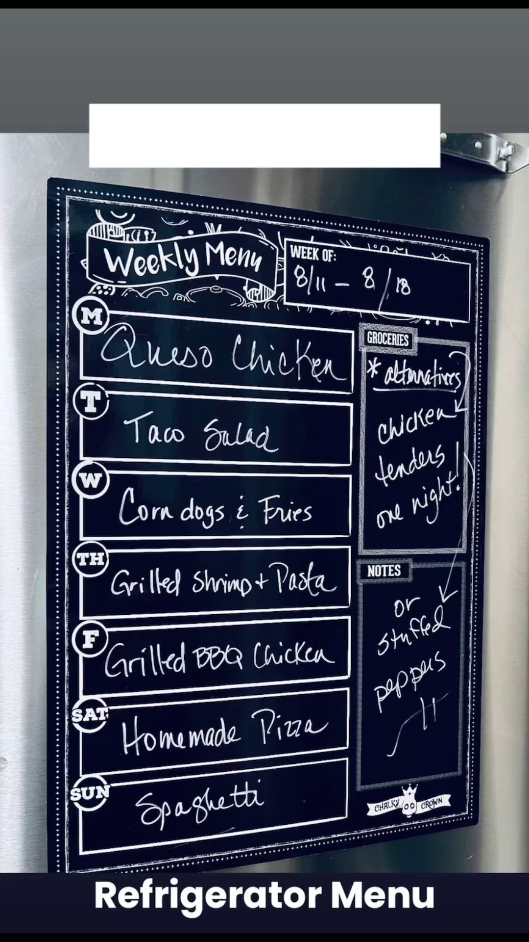 Loving this refrigerator menu from Amazon! Great to keep you on schedule!

#family #meal #amazonhome #amazon #amazonfinds

#LTKSaleAlert #LTKFindsUnder50 #LTKHome

#LTKHoliday #LTKGiftGuide