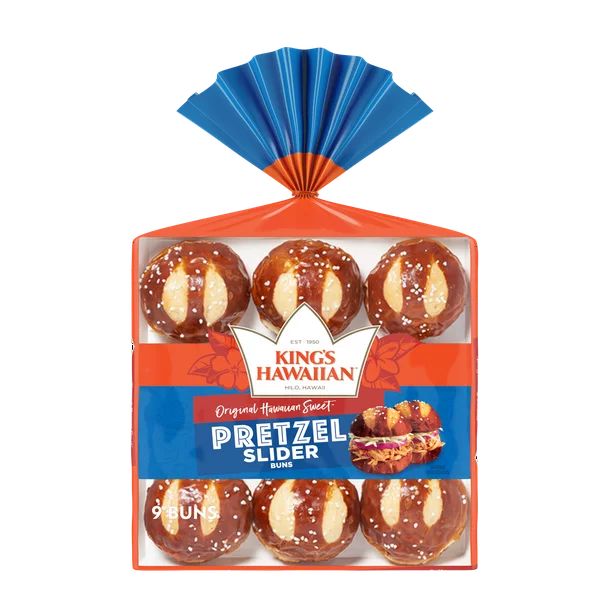 King's Hawaiian Original Hawaiian Sweet Pretzel Pre-Sliced Slider Buns, 9 ct - Walmart.com | Walmart (US)