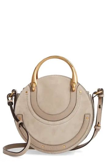 Chloe Small Pixie Top Handle Suede Satchel - Grey | Nordstrom