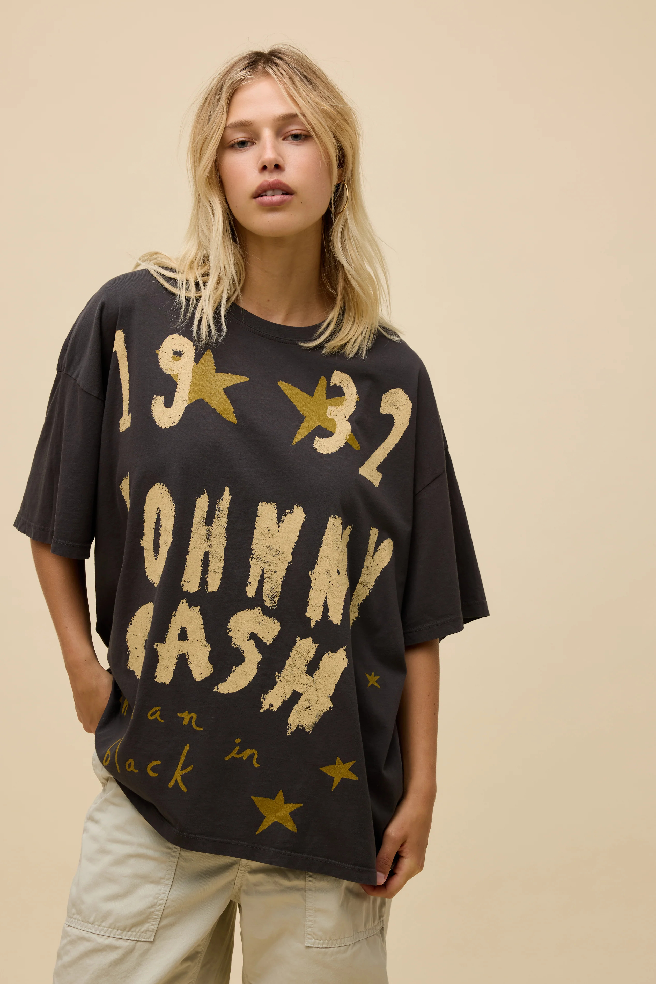 Johnny Cash Doodles OS Tee | Daydreamer