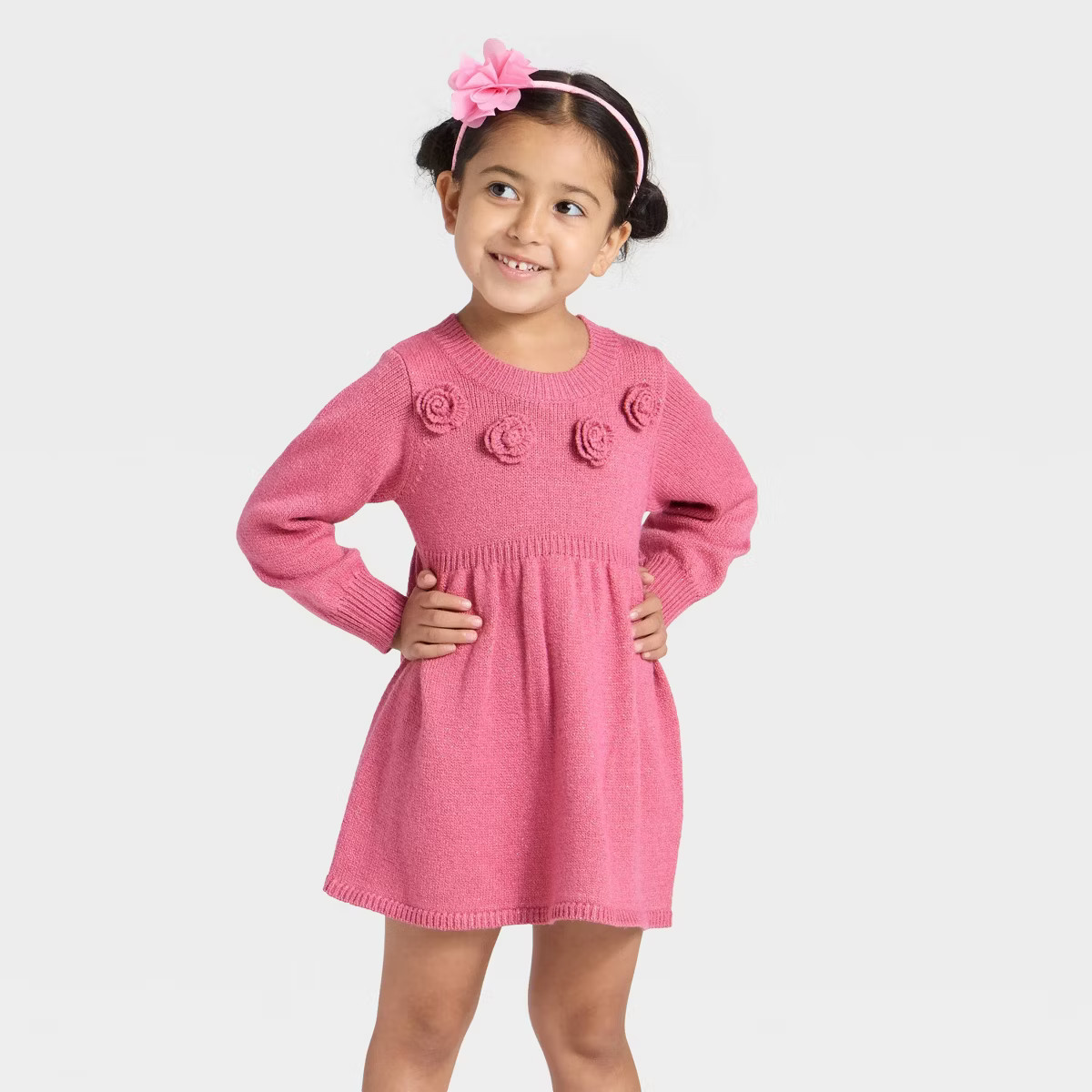 Toddler Girls' Sweater Dress - Cat & Jack™ Rose Pink 12M | Target