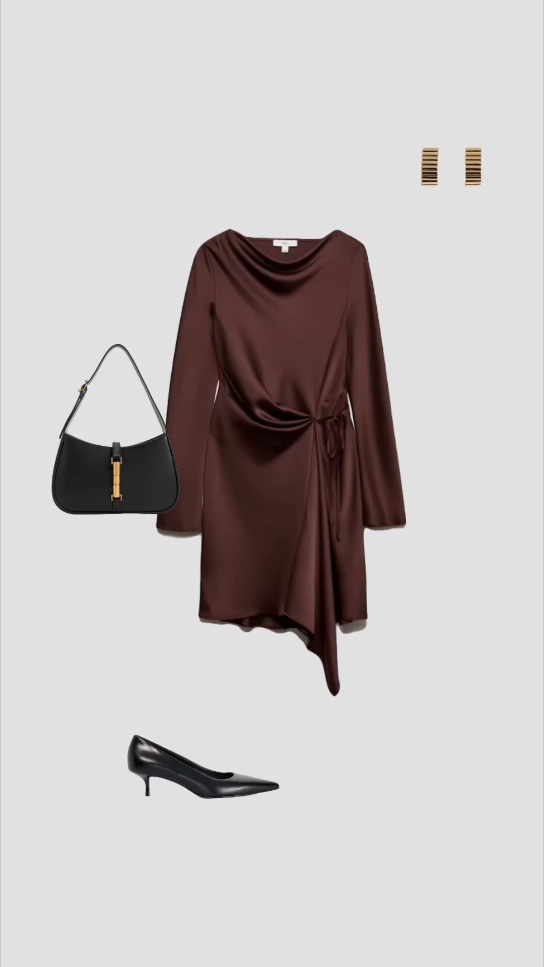 Brown Satin Dress, Black Shoulder Bag & Court Heels Date Night Outfit 🤎🍾

• autumn outfits party outfit partywear going out outfits night out outfit holiday outfit dinner date outfit womens uk 2026 fall fashion wedding guest dresses fall wedding guest outfit •

#LTKautumn #LTKdatenight #LTKpartywear