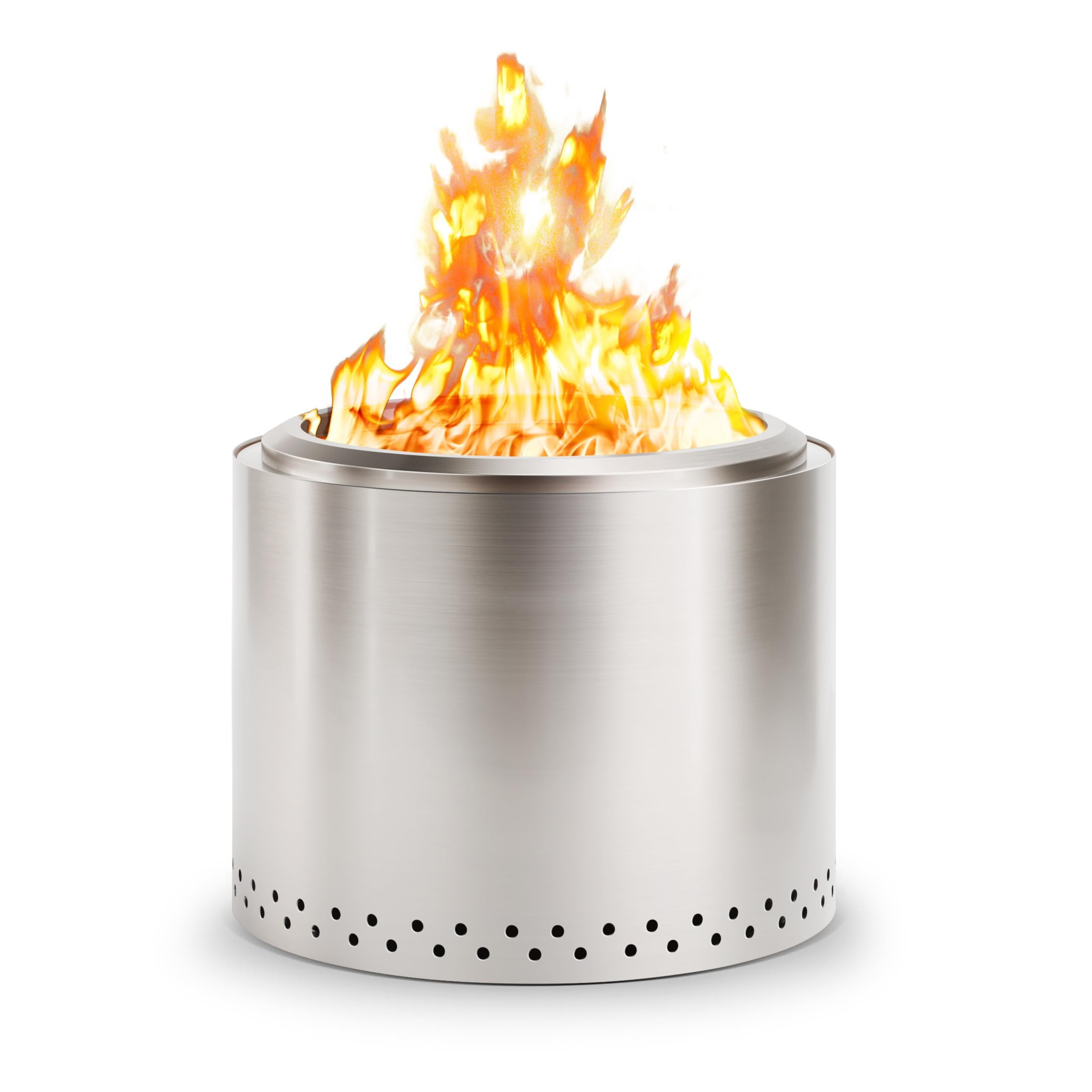 Smokeless Fire Pit, 19.7 inch Firepits for Outside with Removable Ash Pan, Portable Low Smoke Sta... | Amazon (US)