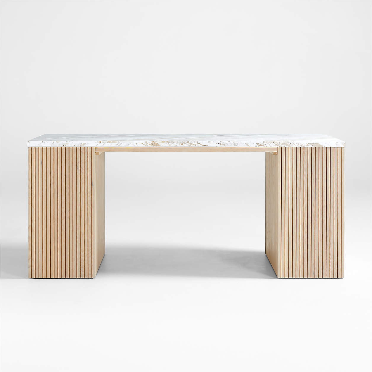 Batten 84" Natural Oak Wood Kitchen Island with Storage + Reviews | Crate & Barrel | Crate & Barrel