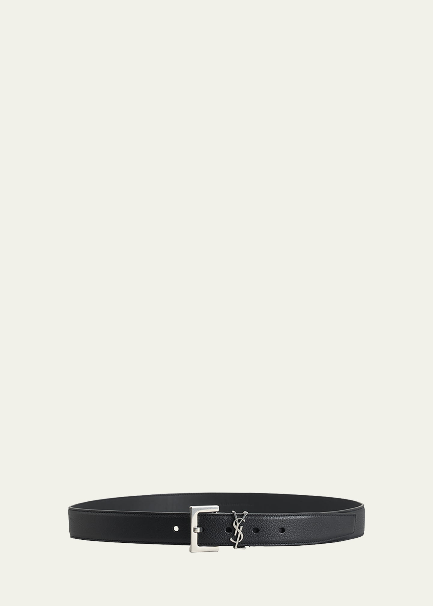 Saint Laurent YSL Cintura Box Leather Belt | Bergdorf Goodman