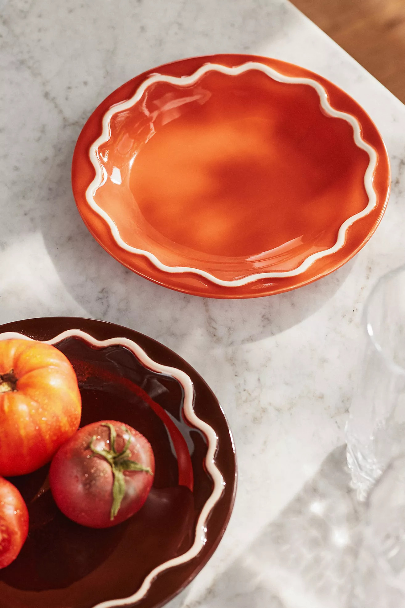 Lucie Portuguese Stoneware Dessert Plates, Set of 4 | Anthropologie (US)