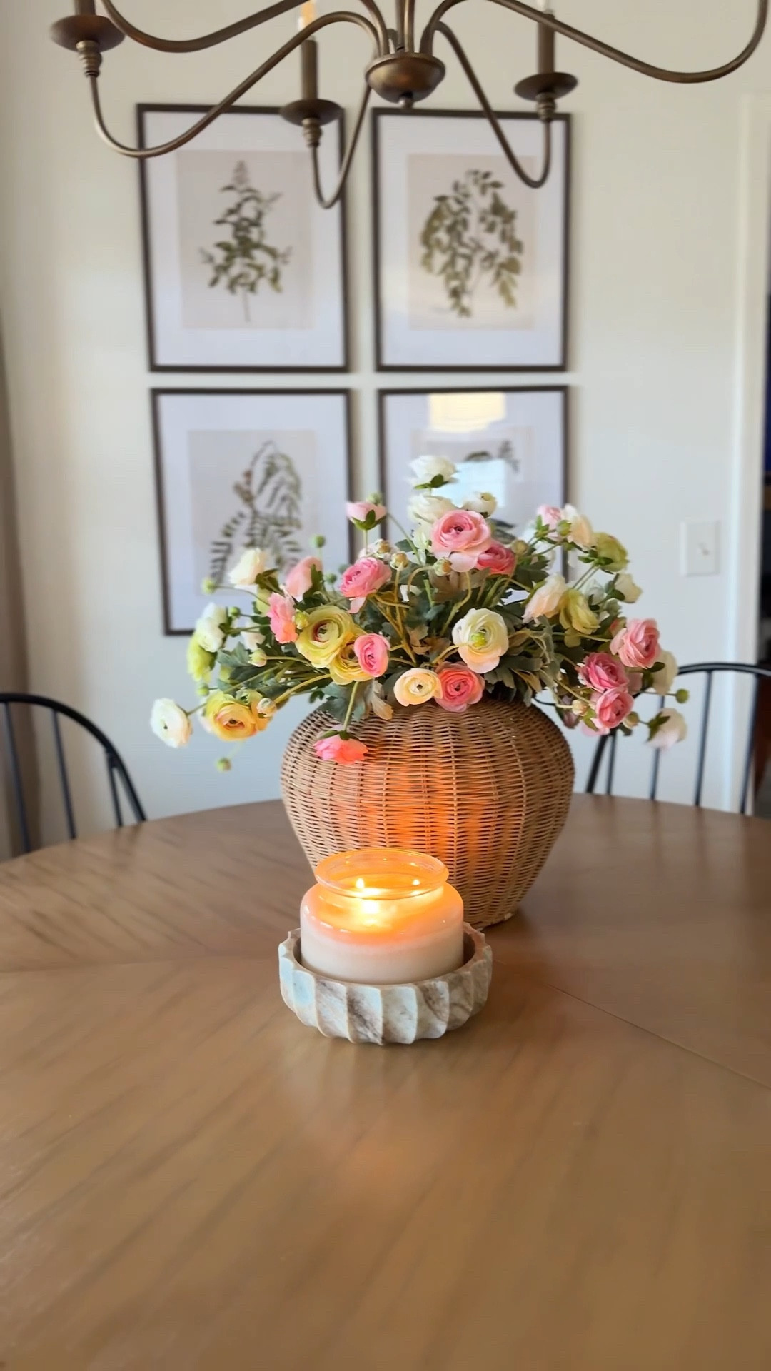 Spring floral centerpiece 
My exact stems are at least 5-6 years old and from Hobby Lobby- but I found some that look almost identical and come in sets of 5 and 7 color options 

*my woven vase is from At Home

#LTKfindsunder50 #LTKhome #LTKSeasonal