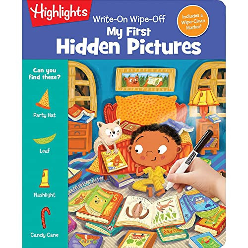 Write-On Wipe-Off My First Hidden Pictures: Find Hidden Objects, Trace the ABCs and Wipe Clean, Dy Erase Activity Book for K ids 3-6 (Write-On Wipe-Off My First Activity Books) | Amazon (US)