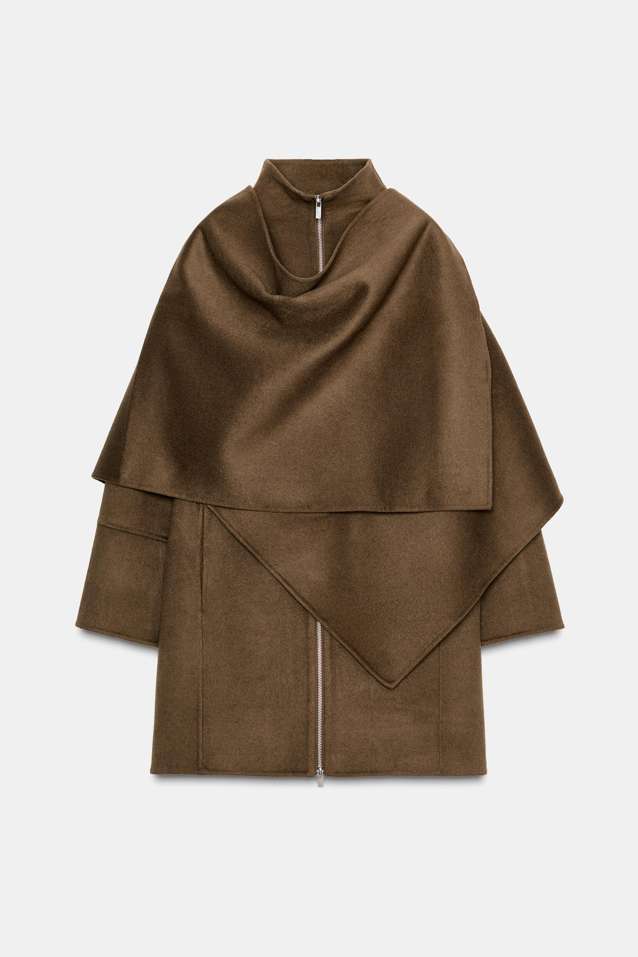 ZW COLLECTION WOOL BLEND CAPE COAT | Zara US