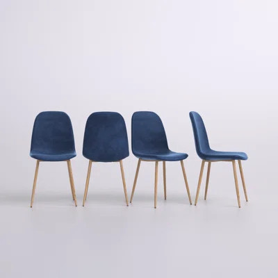 Avion Side Chair with Metal Legs, Velvet Dining Chair | Wayfair North America