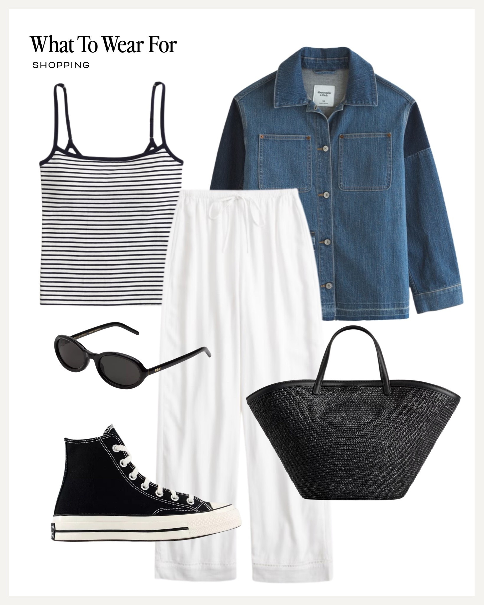 Shopping & coffee ☕️ 15%-30% Off Everything at @abercrombie & Use code AFWHATTOWEARFOR to get an Extra 15% off 

Abercrombie & fitch outfit, spring summer, white trousers, striped top, denim jacket

#LTKsummer