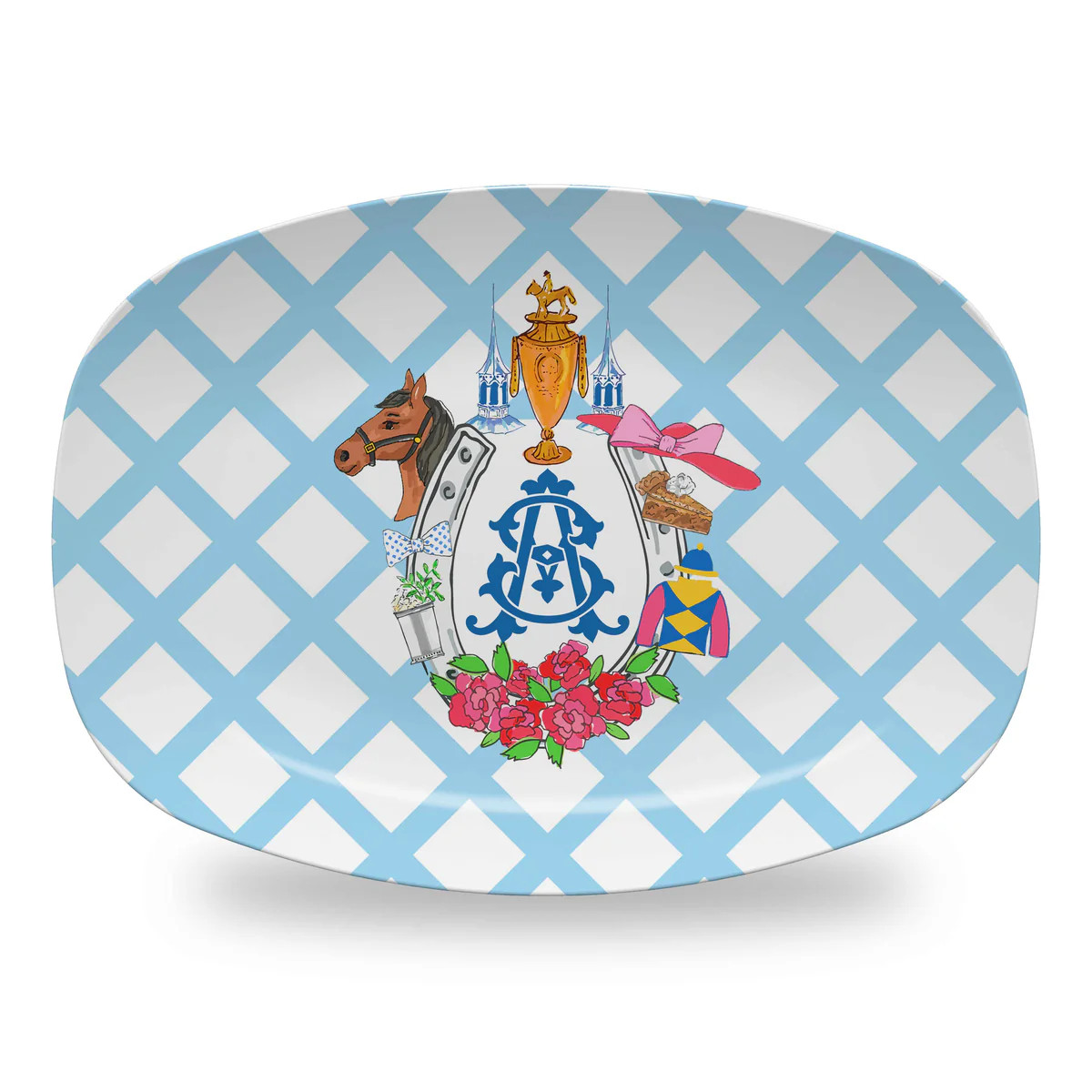 Kentucky Derby-Themed Melamine Platter | Taylor Beach Design
