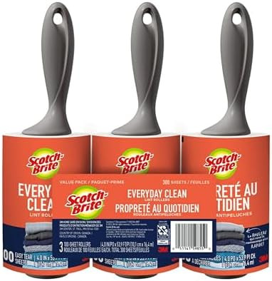 Scotch-Brite Everyday Clean Lint Roller, 3 Pack, Lint Remover for Pet Hair, Dark Clothes, Furnitu... | Amazon (US)