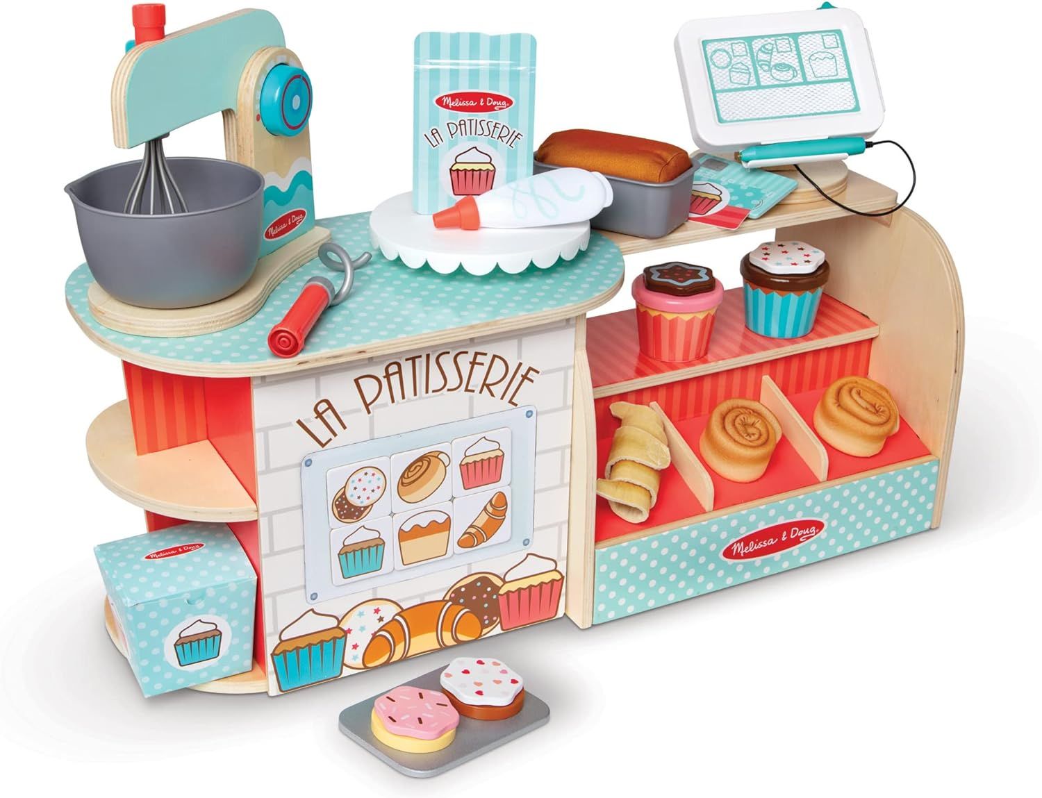 Amazon.com: Melissa & Doug Wooden La Patisserie Bakery (39 Pieces) : Toys & Games | Amazon (US)
