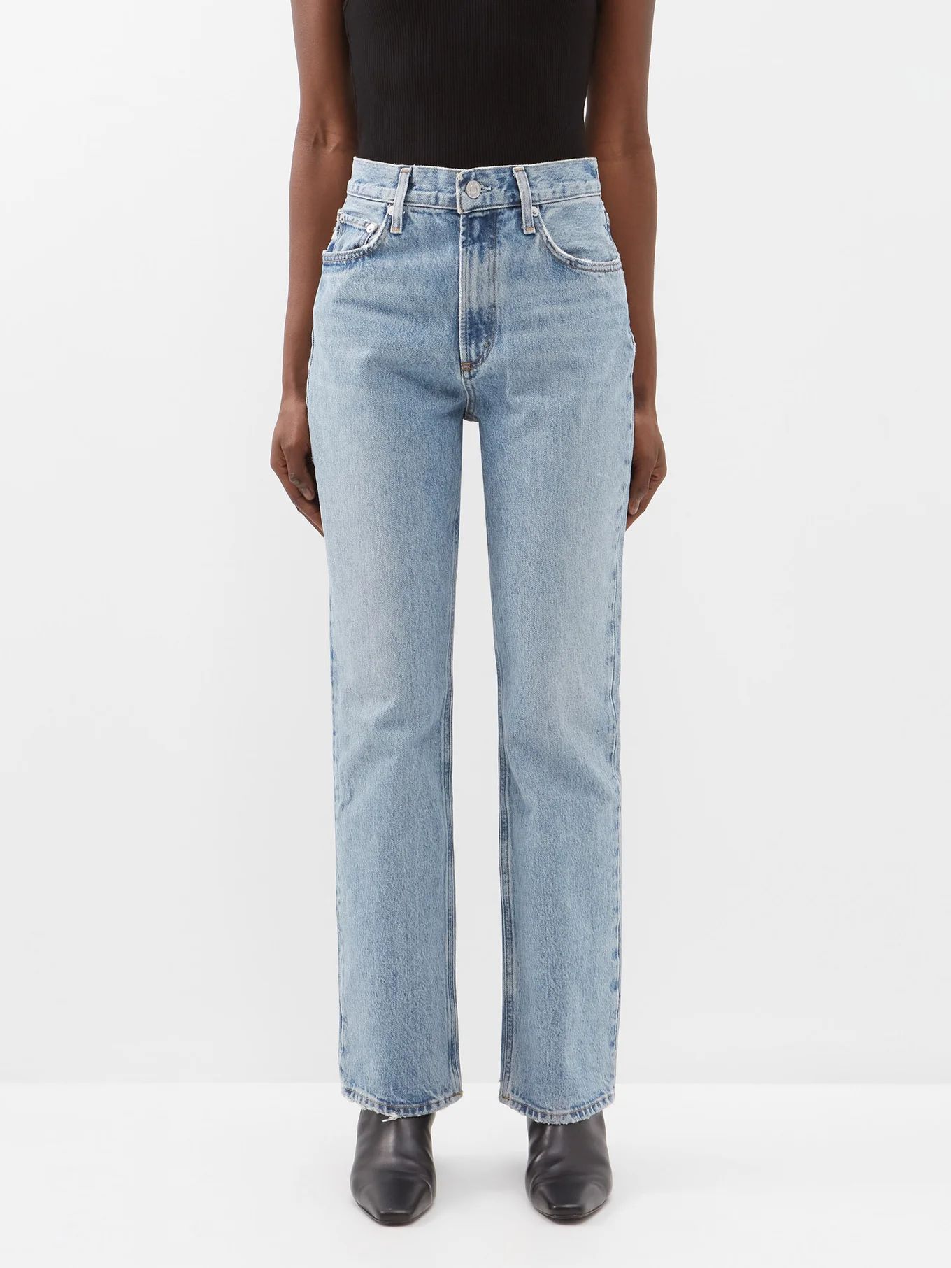 Vintage high-rise organic-cotton bootcut jeans | Matches (UK)