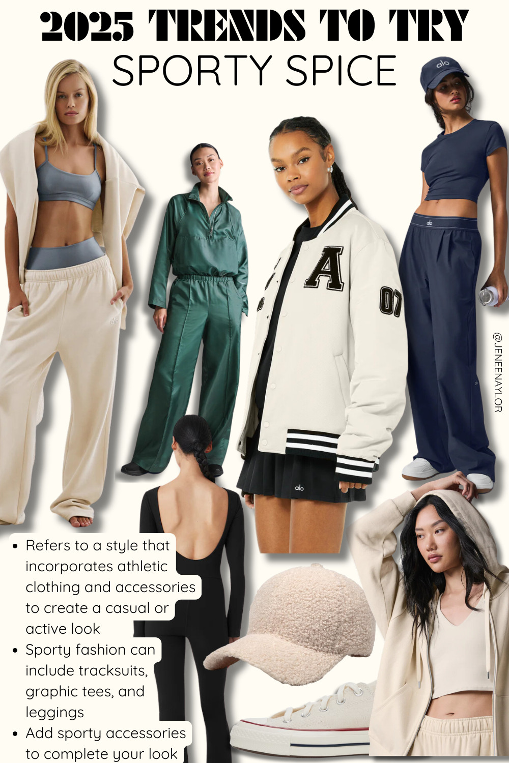 2025 Trends to Try: Sporty Spice!

Sporty fashion is a style that incorporates athletic clothing and accessories to create a casual or active look. Sporty fashion can include tracksuits, graphic tees, and leggings.

Style Tip: Pair athletic gear with other items like jeans and tanks, and add sporty accessories to complete your look. 

 #LTKActive #LTKU #LTKStyleTip