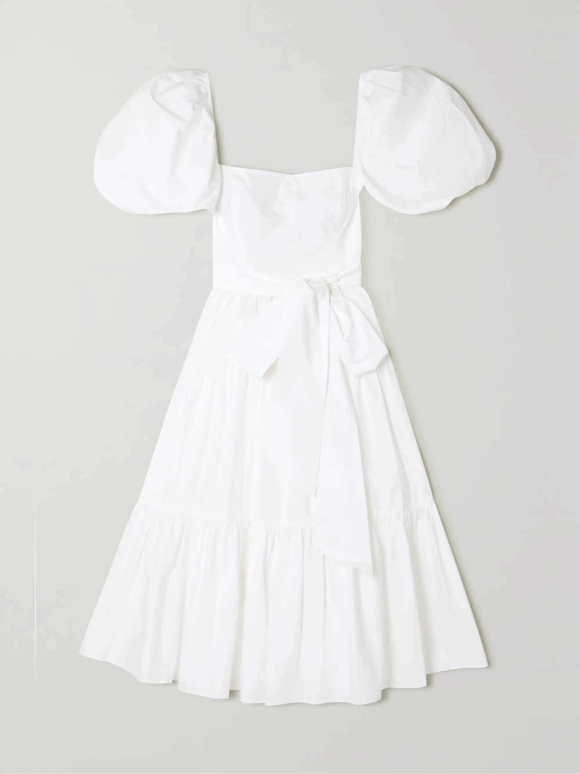 Sydney tiered belted cotton-poplin midi dress | NET-A-PORTER (US)