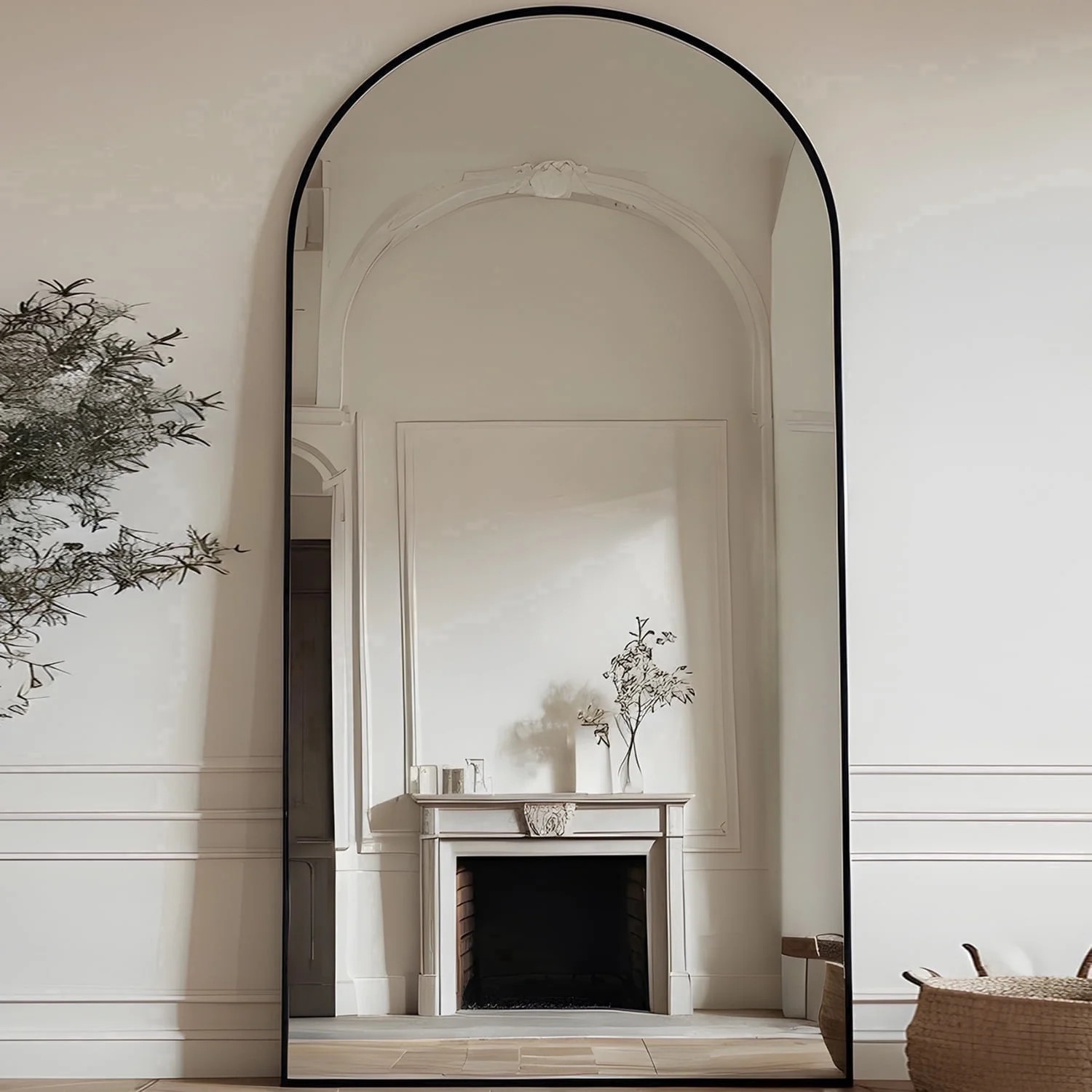 Antok Arched Full Length Floor Mirror 71"x28.1" Full Body Mirror with Stand, for Bedroom, Living ... | Walmart (US)