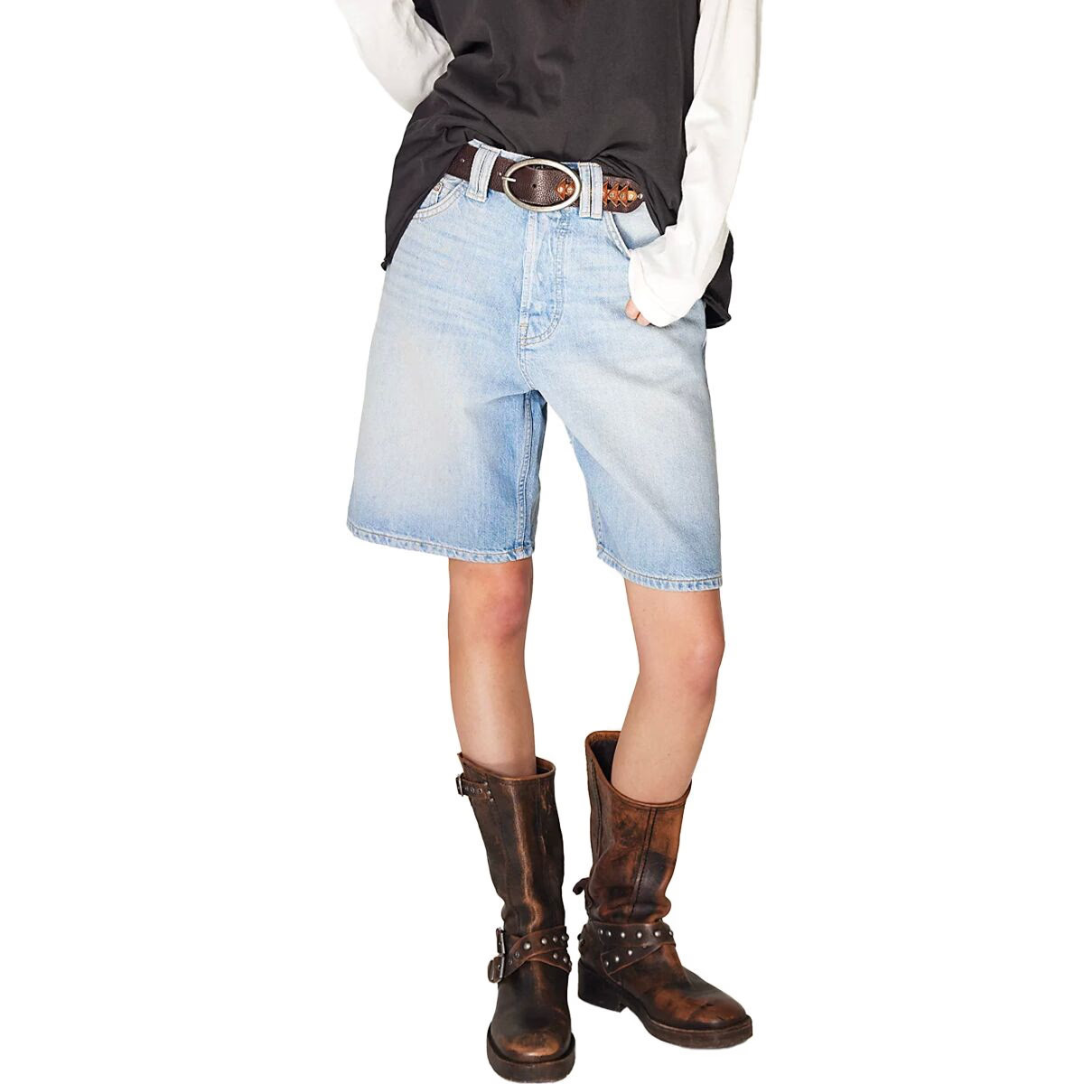 Free People Montana Short - Women's Cowgirl Blues, 32 | Backcountry