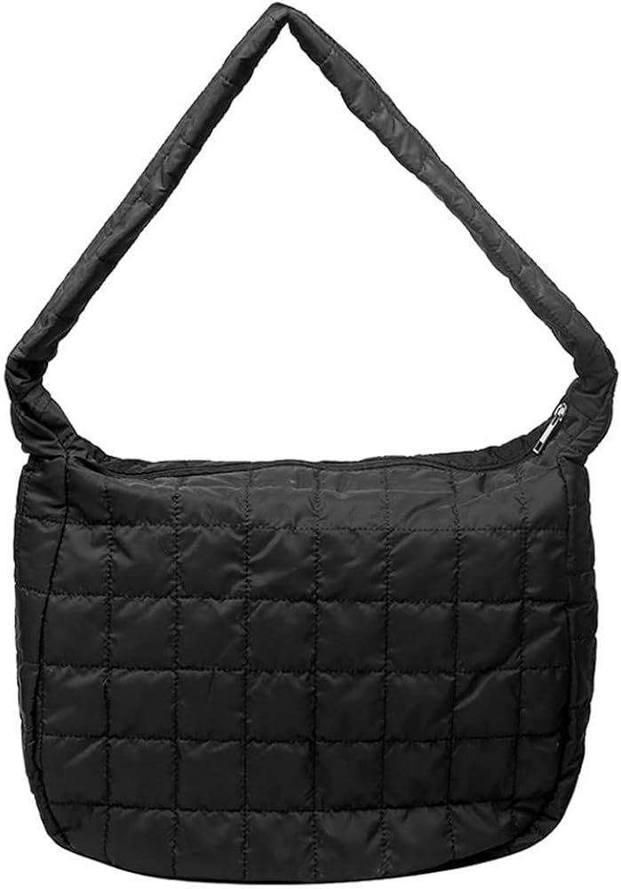 Women's Puffer Bag Quilted Shoulder Bag Lightweight Nylon Tote Bag Puffy Crossbody Bag Large Capacit | Amazon (US)