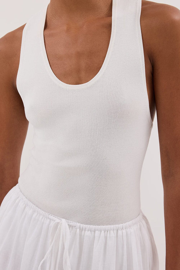 DEVIN OFF WHITE RACER KNIT TANK | DISSH