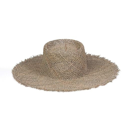 Lack of Color Women's Sunnydip Fray Woven Seagrass Boater | Amazon (US)