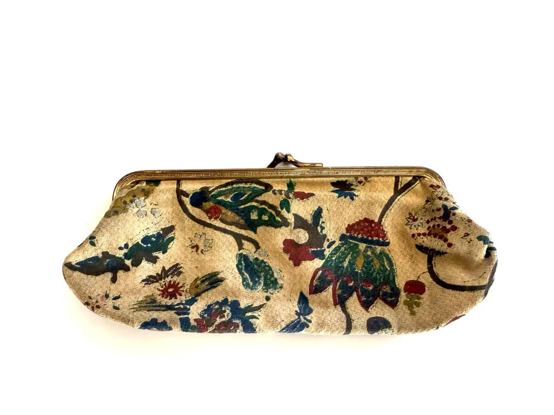 Cute petite silk 1930s make-up bag or coin purse | Etsy (US)