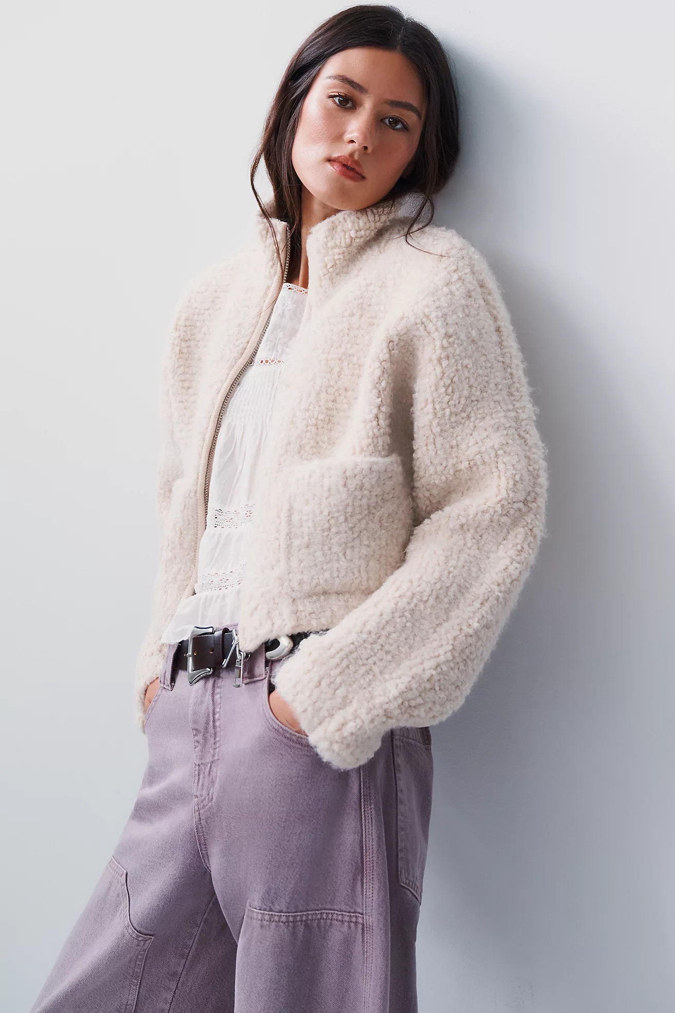 Marlow Fleece Zip-Front Sweater | Anthropologie (US)