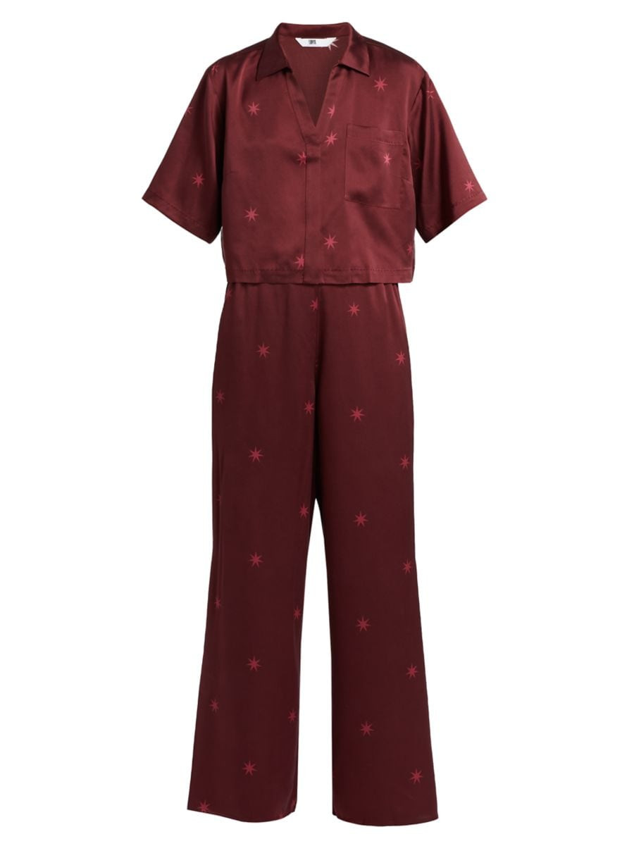 Washable Silk High-Rise Pants 2-Piece Pajama Set | Saks Fifth Avenue