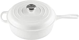 Le Creuset Enameled Cast Iron Signature Cassadou, 3.75 qt., White | Amazon (US)