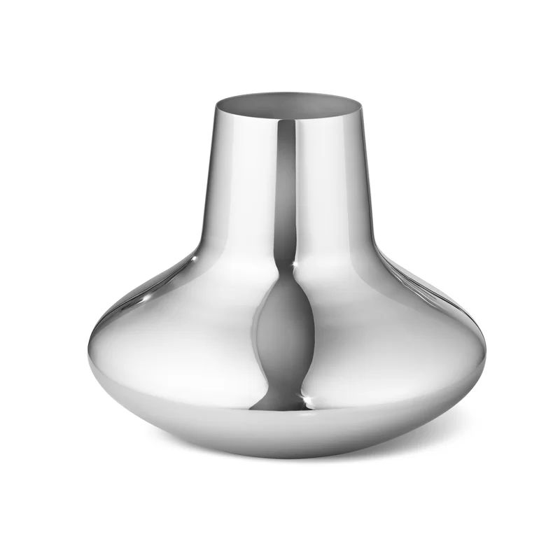 Henning Koppel Mirror Polished Indoor / Outdoor Stainless Steel Table Vase | Wayfair North America