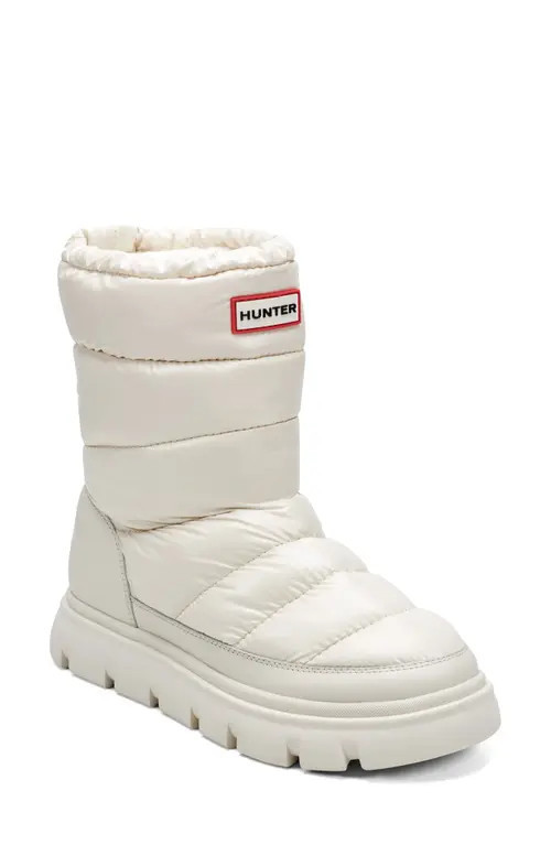 Hunter Maribel Waterproof Snow Boot in Ivory/Ivory at Nordstrom, Size 5 | Nordstrom