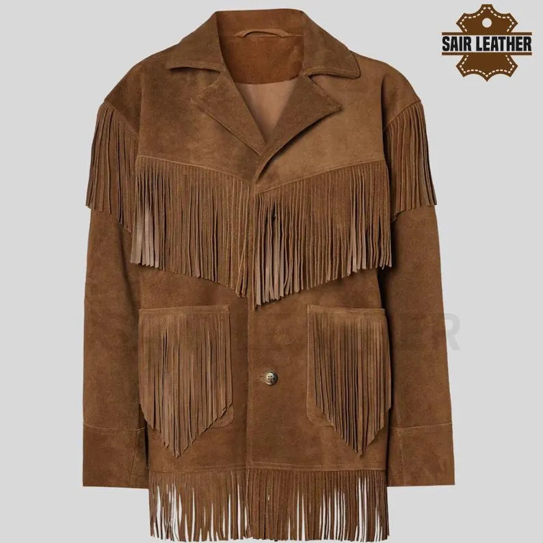 Women's Handmade Vintage Western Cowgirl Brown Suede Leather Jacket With Fringes,women's Suede Le... | Etsy (Global)