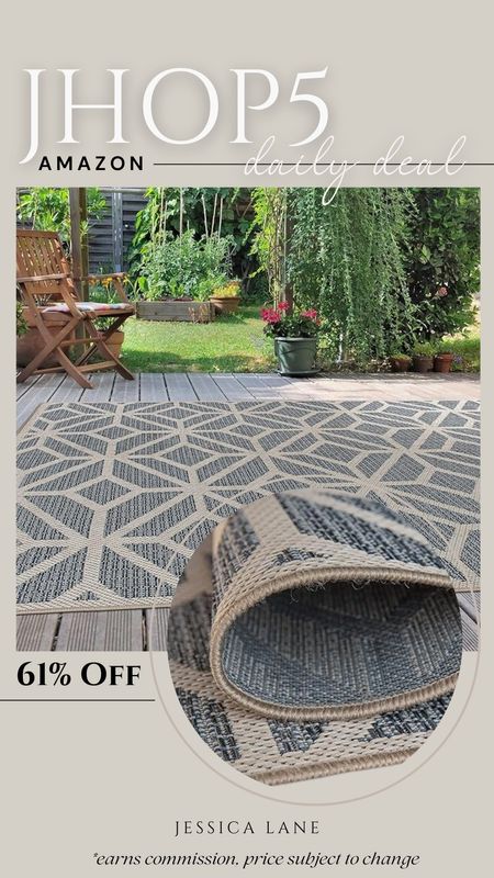 Amazon daily deal, save 61% on this gorgeous outdoor area rug. Outdoor rug, outdoor decor, patio decor, outdoor  living, patio rug, Amazon home, Amazon deal

#LTKSaleAlert #LTKSeasonal #LTKHome