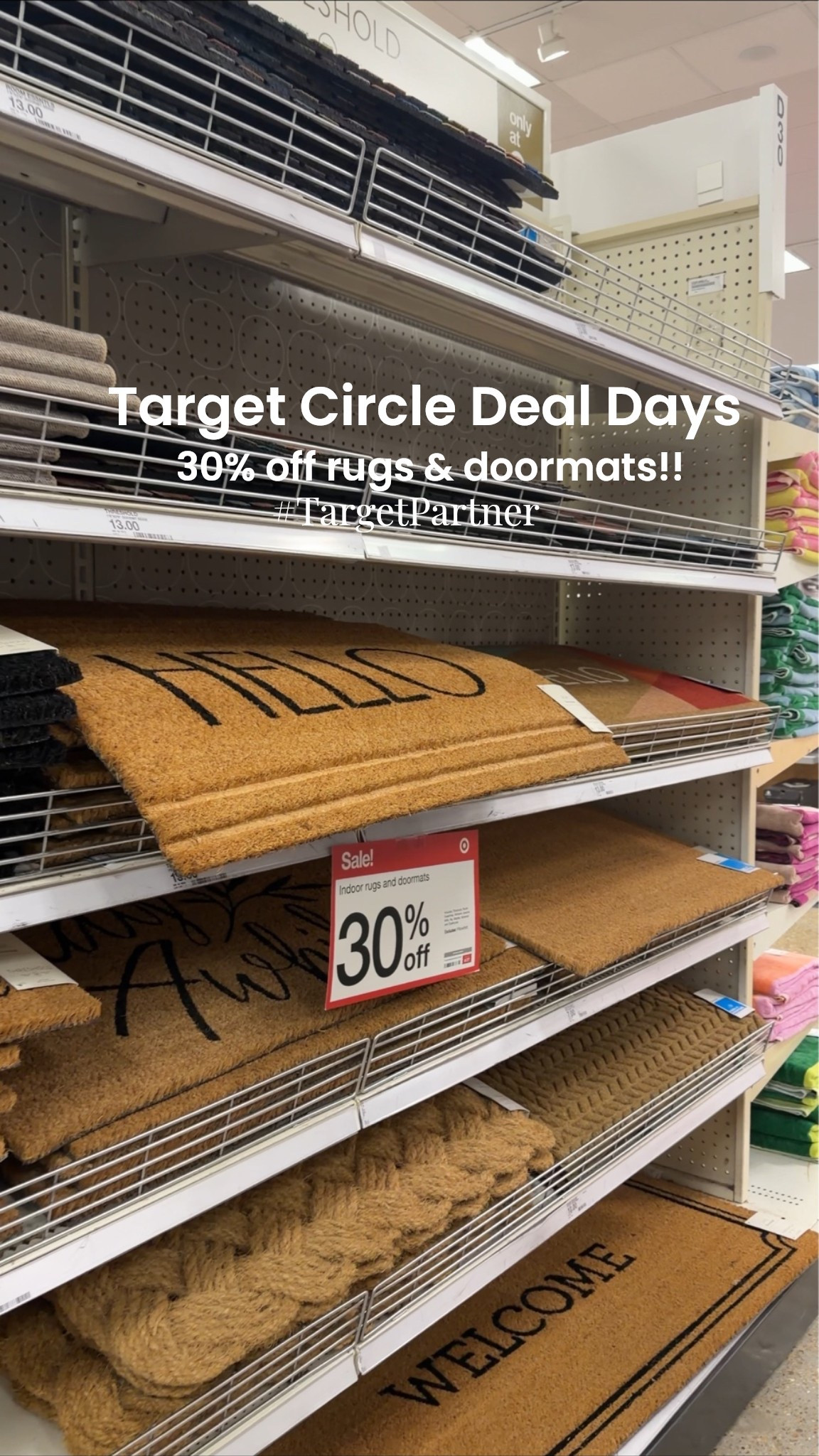 Target Circle Deal Days are almost over!! Take advantage asap!! Beat the rush for back to college shopping!! 
30% off rugs and doormats!! 
#TargetPartner #ad @Target

#LTKKids #LTKSaleAlert