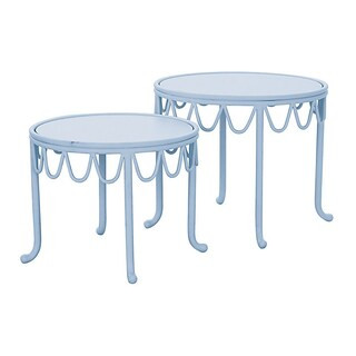 Venice Occasional Tables with Scalloped Skirts & Weather-Resistant Steel Base | Ballard Designs, Inc.