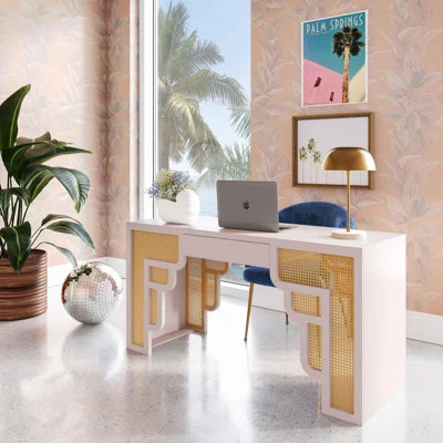 Begley Suzie & Rattan Executive Desk | Wayfair North America