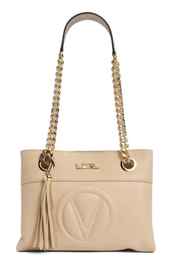 VALENTINO BY MARIO VALENTINO Kalo Signature Leather Tote Bag in Milk at Nordstrom Rack | Nordstrom Rack