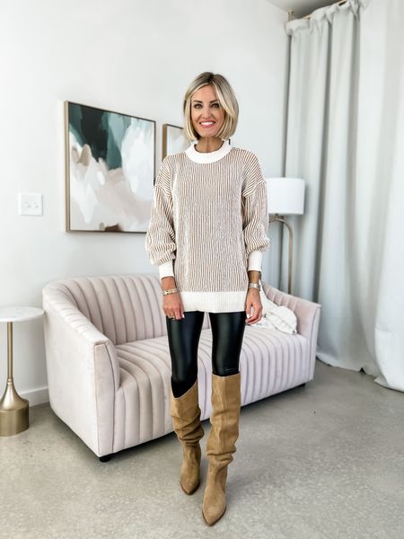 Aerie new arrivals on sale when shopping in LTK! I am wearing an XS in these pieces! The sweater comes in multiple colors! Size up in the leather leggings! 

Loverly Grey, fall outfit

#LTKSale #LTKstyletip #LTKSeasonal