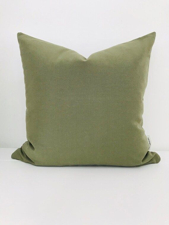 Artichoke Green Pillow Cover, Solid Green Pillow Cover, Christmas Pillow Cover, Designer Pillow C... | Etsy (US)