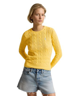 Ralph Lauren Cable Knit Cotton Crewneck Sweater | Bloomingdale's Women | Bloomingdale's (AU)