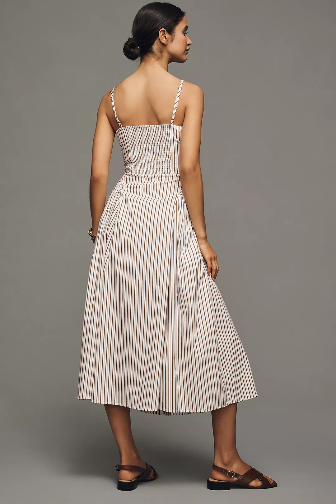 Maeve Sleeveless Fitted A-Line Midi Dress | Anthropologie (US)