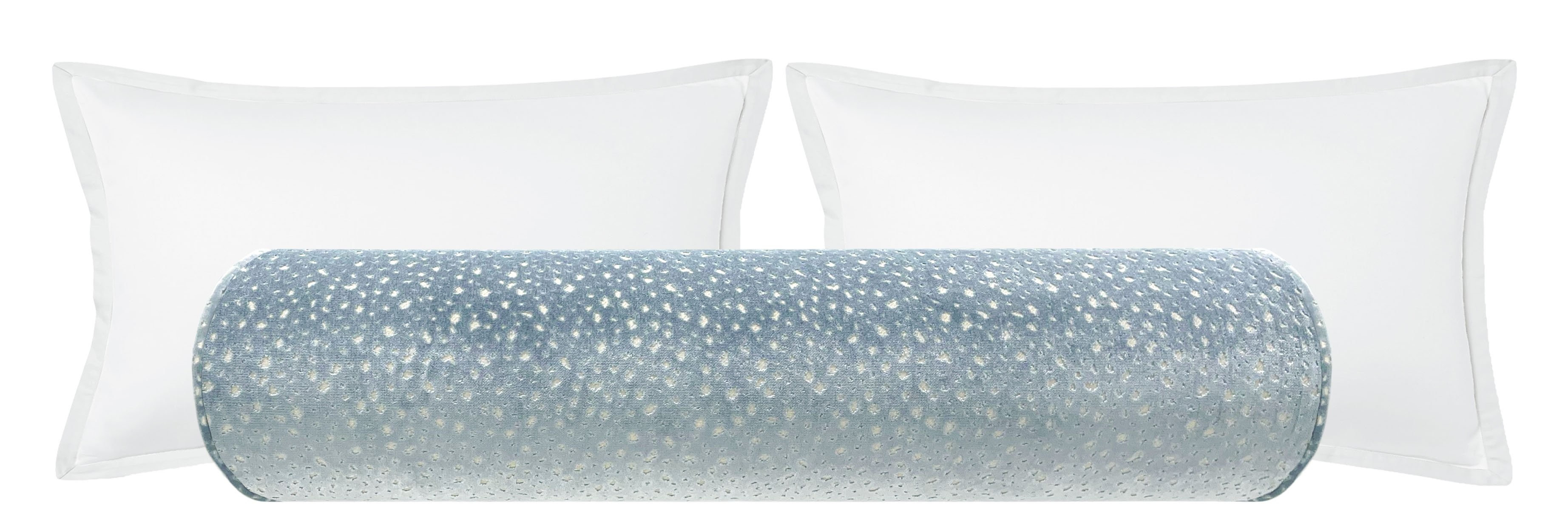 The Bolster :: Antelope Cut Velvet // Cerulean Blue | LITTLE DESIGN COMPANY