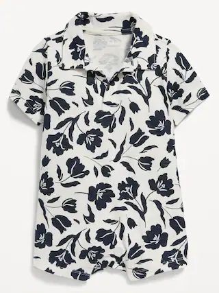 Short-Sleeve Printed Jersey-Knit Romper for Baby | Old Navy (US)