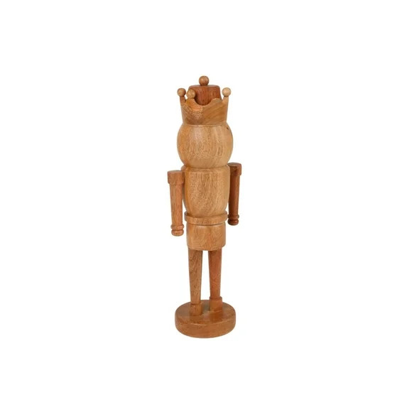 Wood Decorative Nutcracker, Natural Brown, 16", by Holiday Time - Walmart.com | Walmart (US)