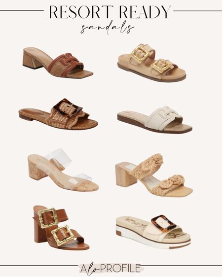 Resort ready sandals // neutral sandals, resort wear, beach vacation, vacation style, spring sandals, spring outfits, vacation outfits 