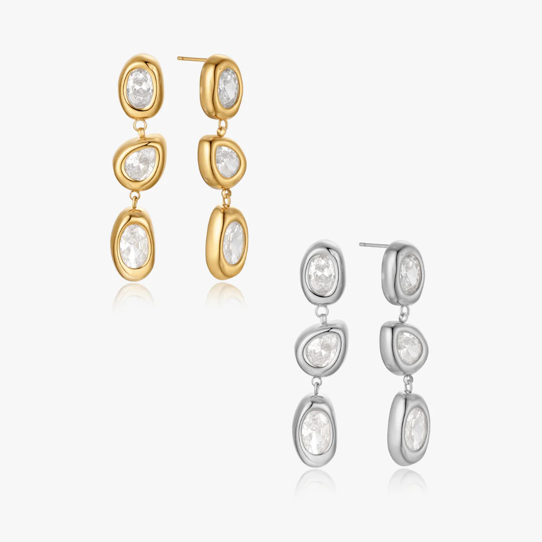 Lauren Multi Gem Drop Earrings | Flaire & Co.
