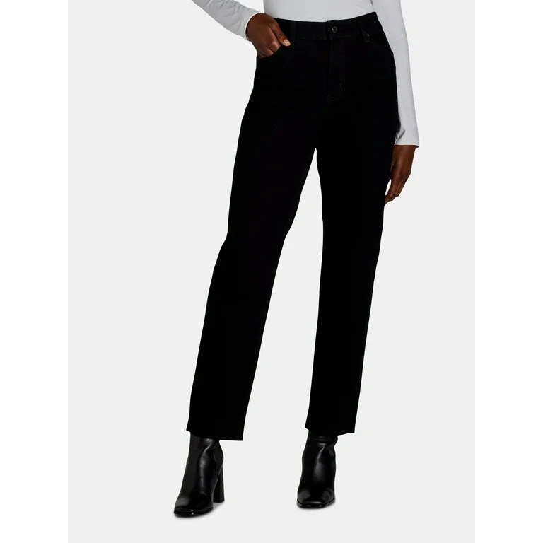 Time and Tru Women's High Rise Raw Hem Cigarette Jean, 32" inseam, sizes 2-20 | Walmart (US)