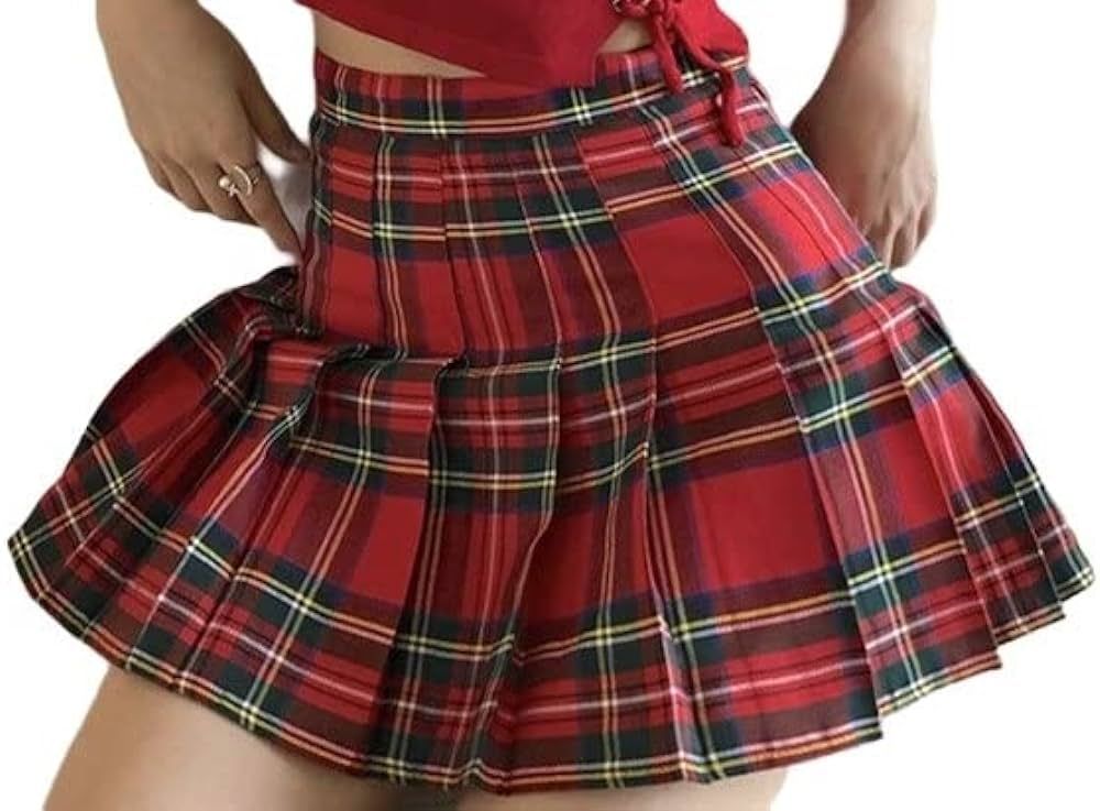 AURH Pleated Skirt Chiffon with Stretchy Band Swing Skirt Cute Skort Tennis Polka Dot ​Pleated ... | Amazon (US)
